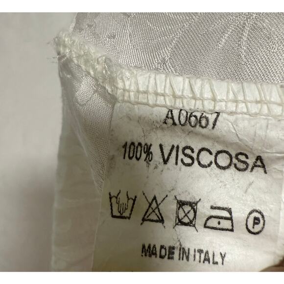 Kikisix Made in Italy Ivory Women's Floral Button Down Maxi Dress Size M/L - Picture 9 of 16